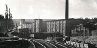 Bild 4 - Das neu verlegte Anschlussgleis Schamottefabrik im Jahr 1949. (Aufnahme: unbekannt)